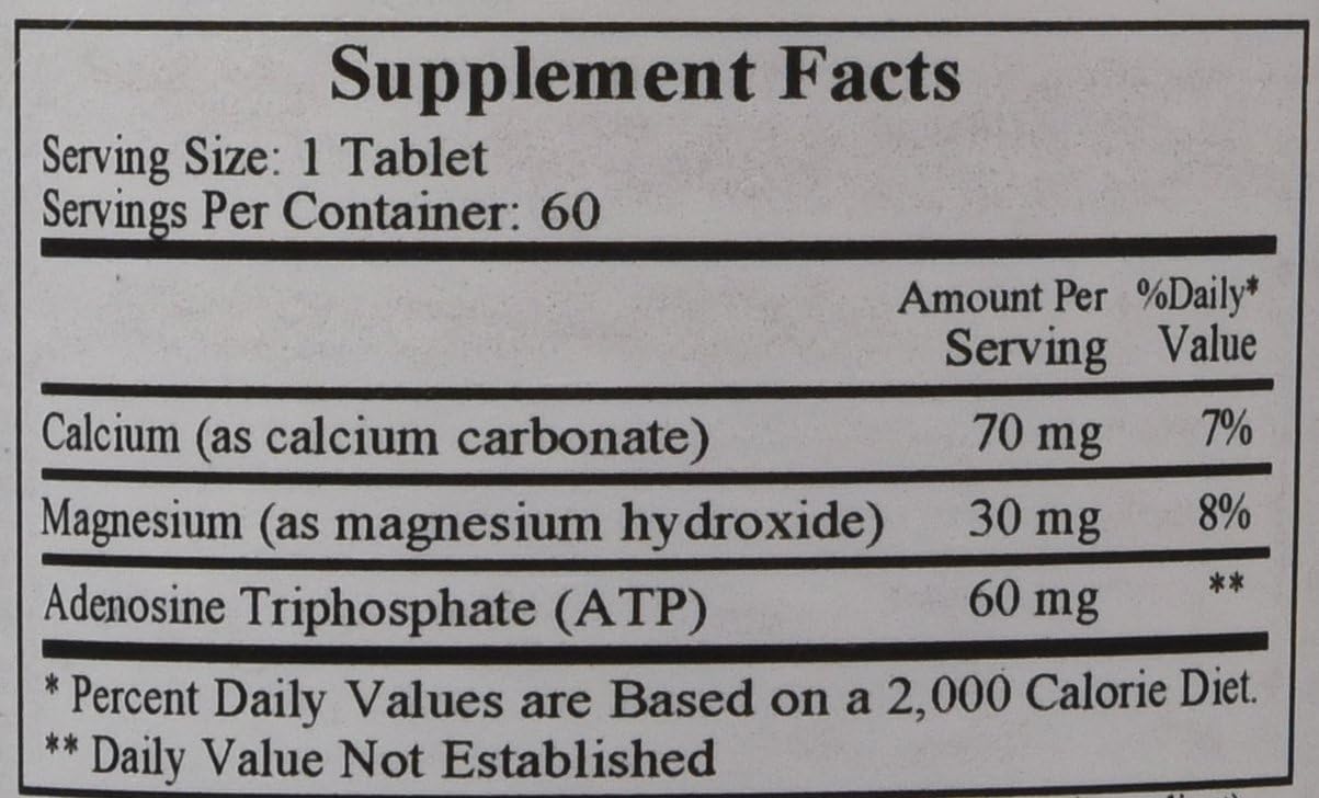 Cardiovascular Research Magnesium ATP Tablets, 60 Count