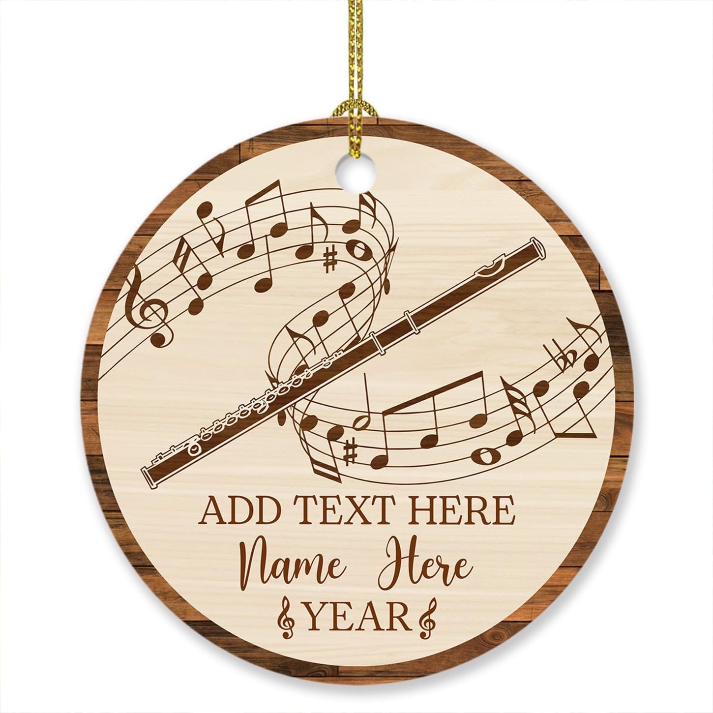 Personalized Flute Players Hanging Ornaments Christmas 2024
