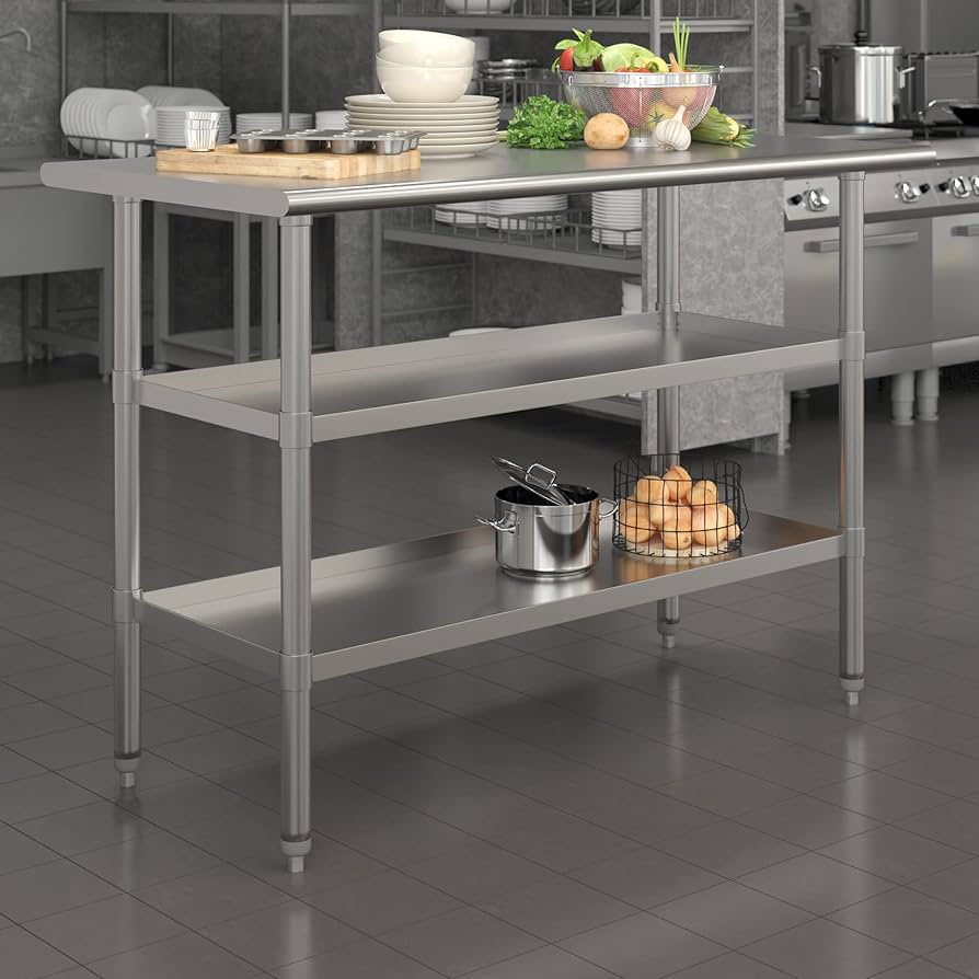 Flashs ワークテーブル Amazon.com: Flash Furniture Reader NSF Certified Stainless