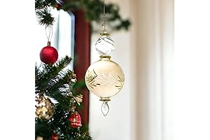 Les Trois Pyramides' Egyptian Unique Blown Glass Ornaments for Christmas Tree