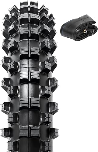 110100-18 4PR TT 64M - Neumático delanterotrasero y tubo interior para motocross compatible con neumáticos de bicicleta todoterreno 110100-18