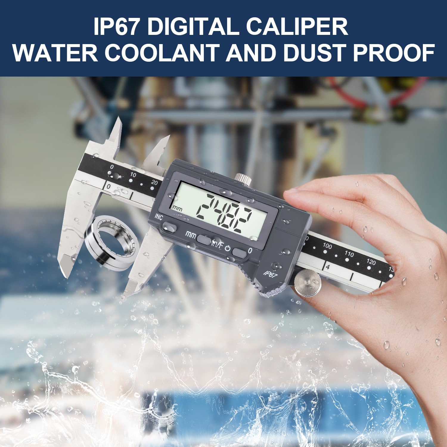 PEC Tools Digital Caliper & 4R Rule - Precision Measurement -4