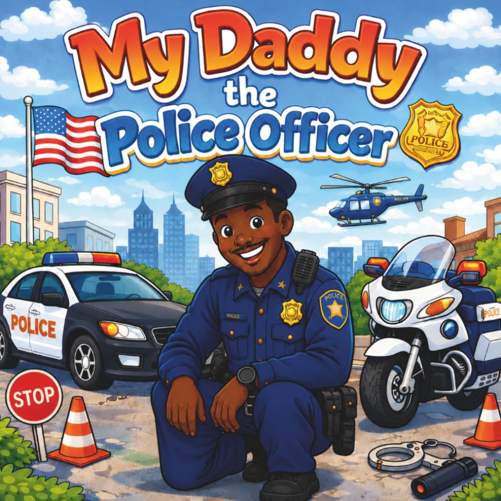 My Daddy the Police Officer: daddy and me, police officer, ages 3-7, cute coloring pages for Daddy and child, educational for children