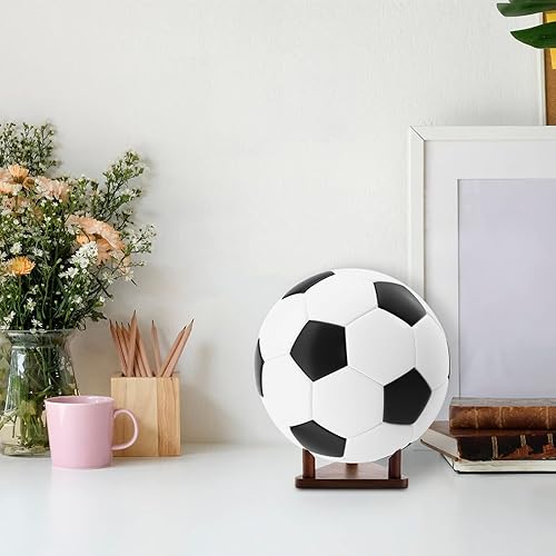 Miniatura 6 de Frcctre Paquete de 3 soportes de madera para pelotas de fútbol, baloncesto, fútbol, voleibol, rugby, estante de almacenamiento de pelotas deportivas