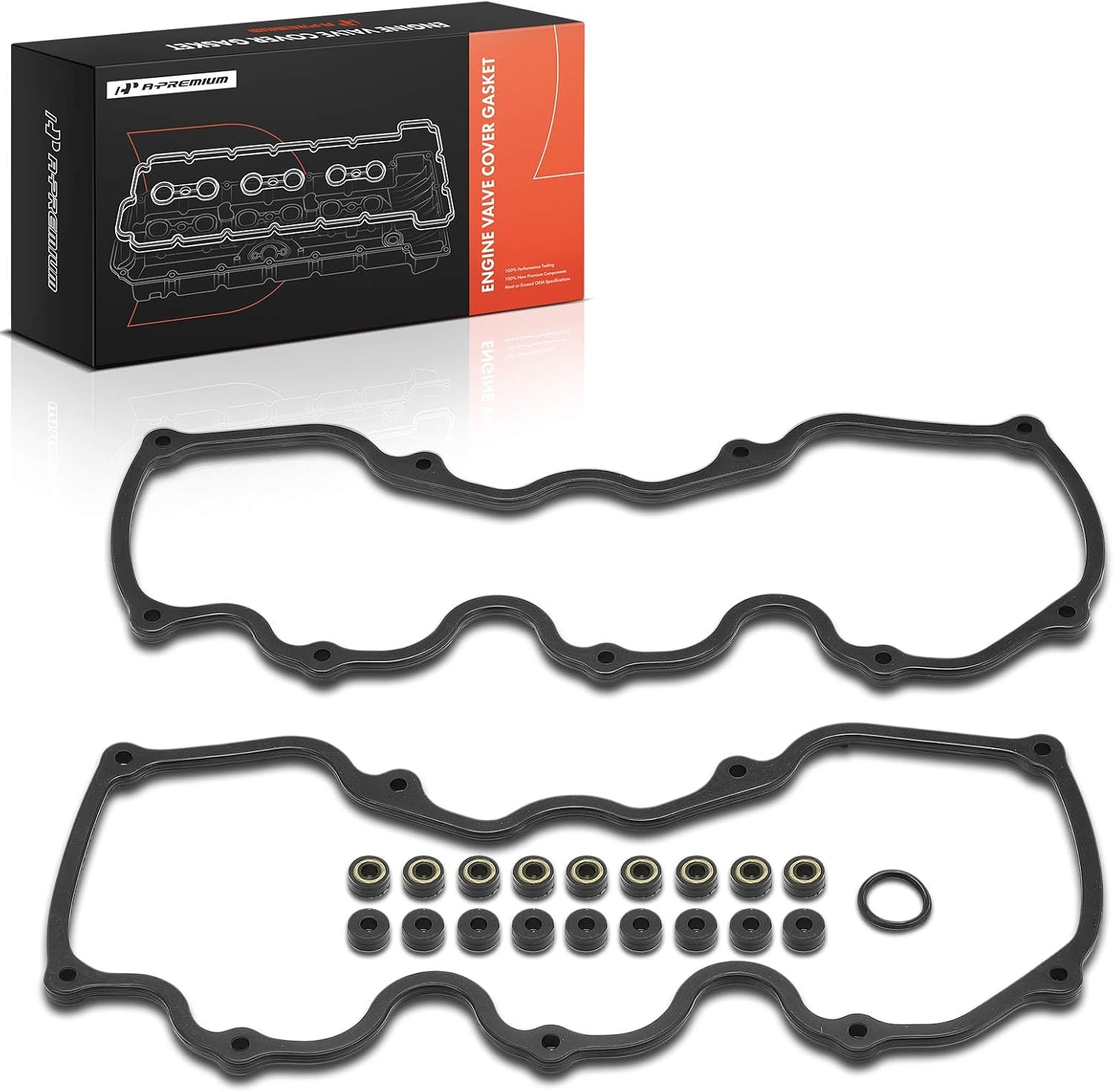 A-Premium Engine Valve Cover Gasket Set Compatible with Nissan Frontier 1999-2004, Pathfinder 1987-2000, Maxima, Xterra, 200SX, 300ZX, D21, Pickup, Quest & Infiniti M30, QX4 & Mercury Villager