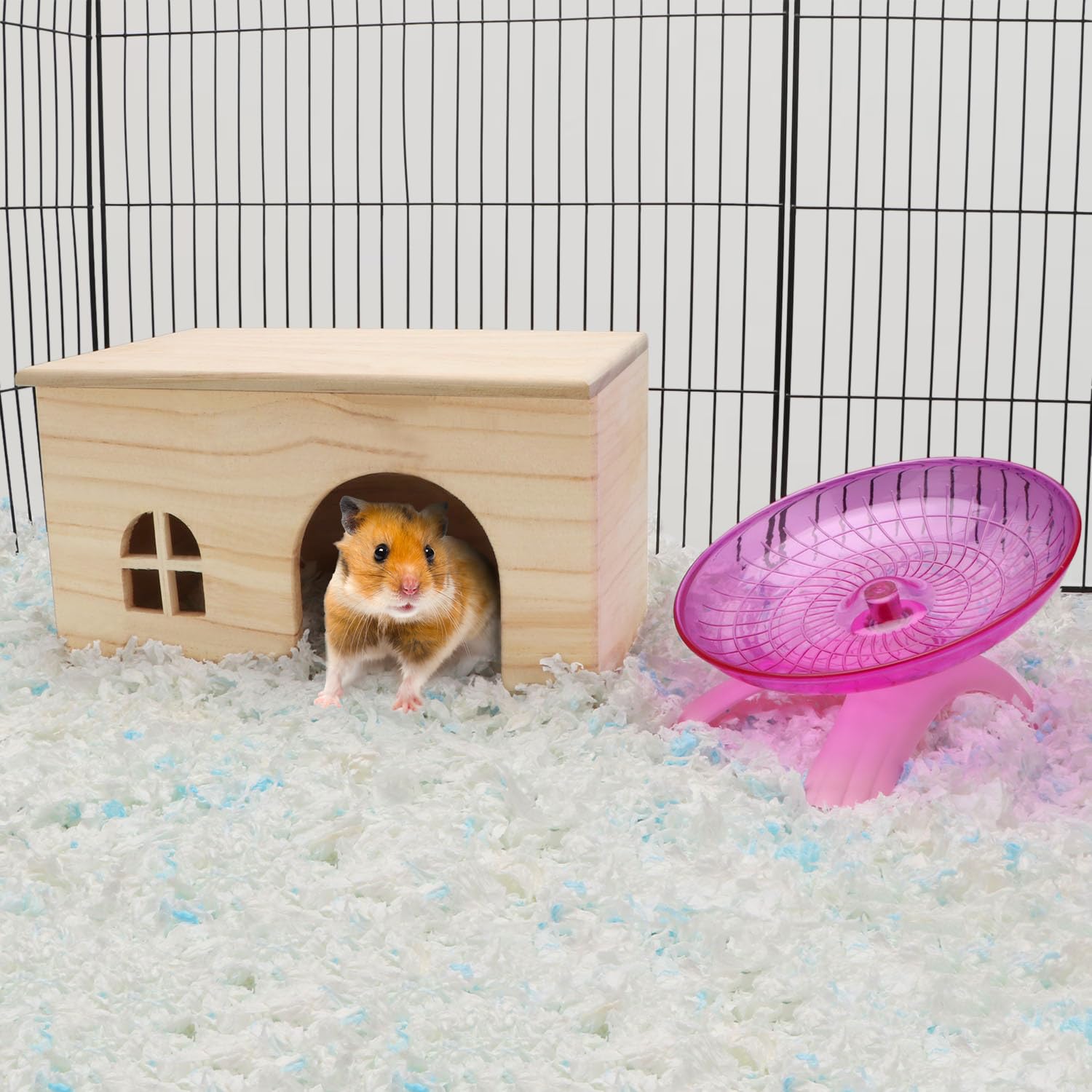 Amazon | ハムスター 木製ハウス 小動物 隠れ家 ネズミネズミの