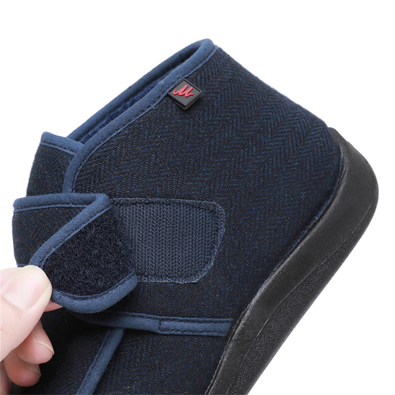 Botas para Diabéticos Hombres Mujeres Zapatillas para Caminar Extra Anchas con Forro De Piel Antideslizantes Cómodas para Personas Mayores con Pies Hinchados