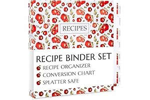 Recipe Dividers for 3 Ring Binder 8.5 x 11