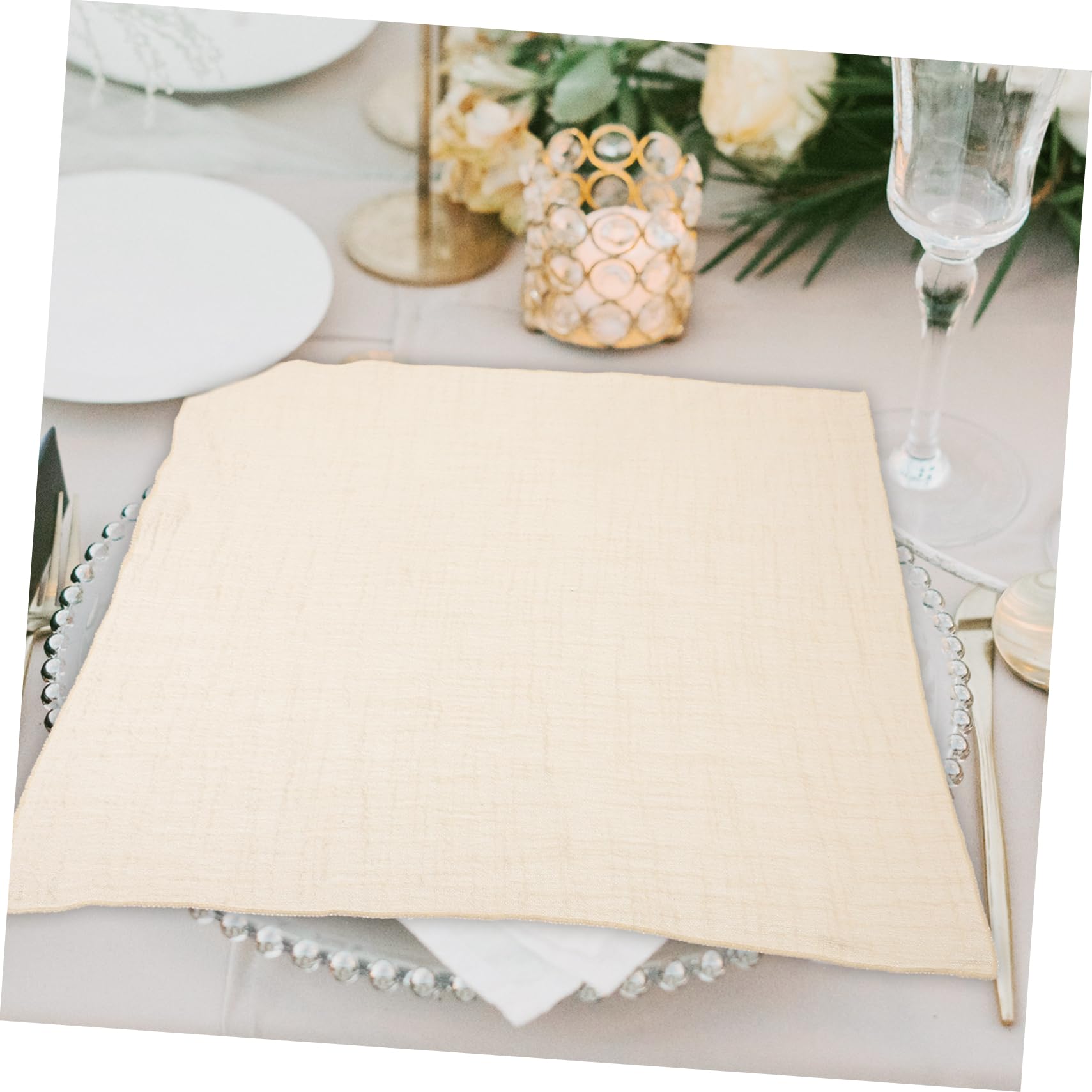 PRETYZOOM 10pezzi Tovaglioli di Stoffa Lavabili in Cotone e Lino per Eventi di Ristoranti Matrimoni e Feste per Tavoli da Pranzo e Cucina