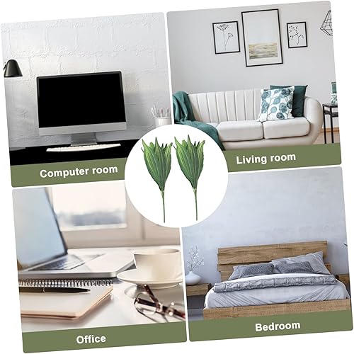 Miniatura 4 de Garneck 2pcs Artificial Tiger Piranha Interior Fake Plant Película Hoja