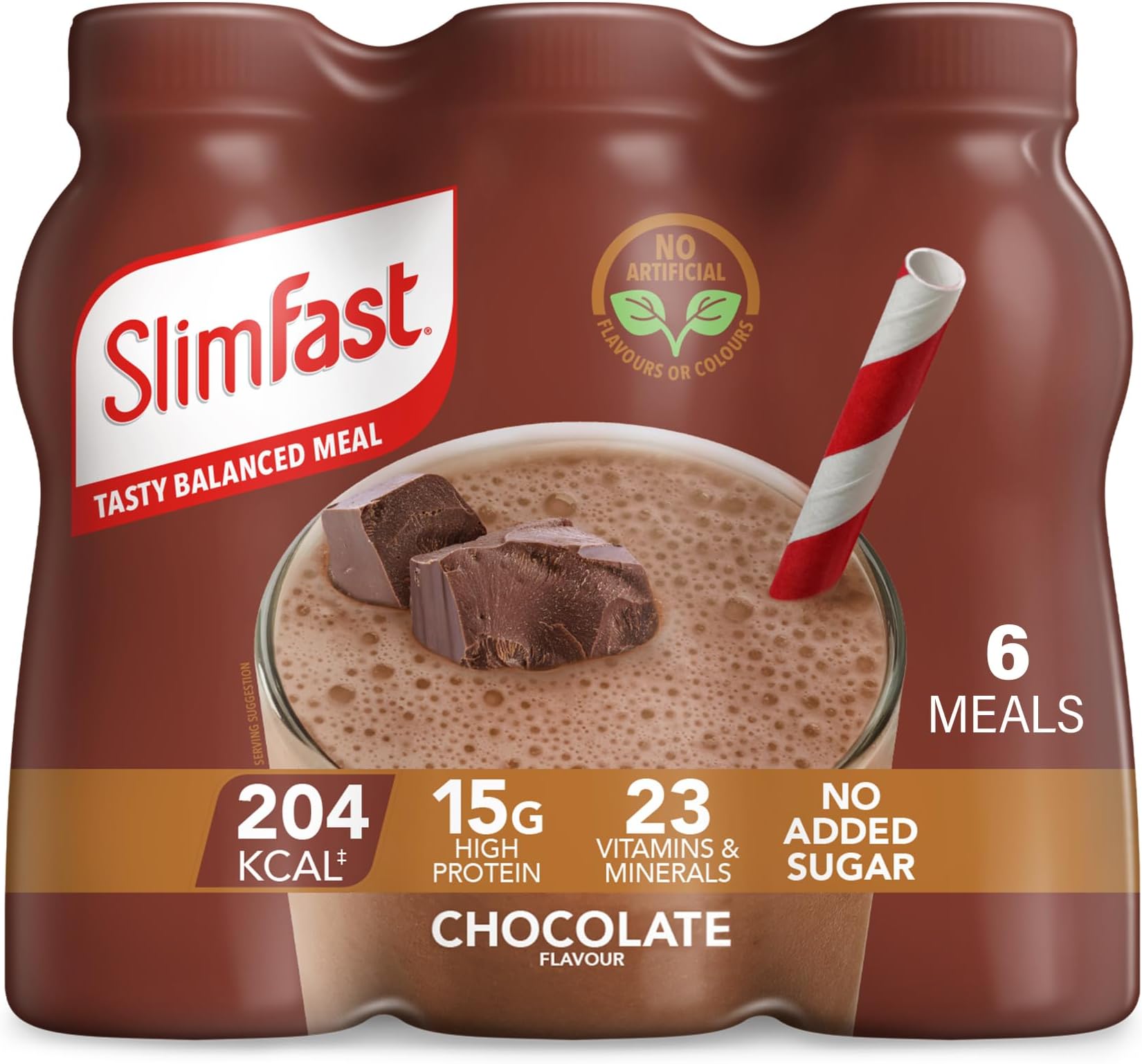 Ready To Drink Chocolate Flavour Shake, 6 x 325ml