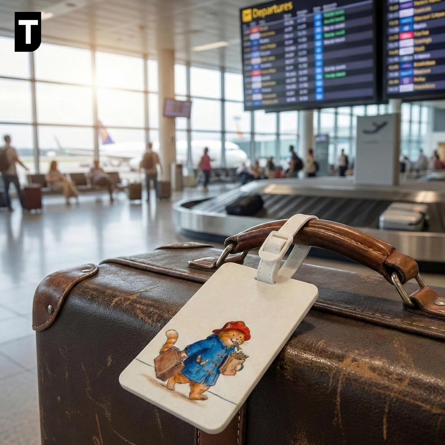 2Pack Cartoon Passport Holder and Luggage Tag Set PU Leather Passport Cover Wallet with Cute Cat Luggage Tag for Travel Suitcase Women and Men