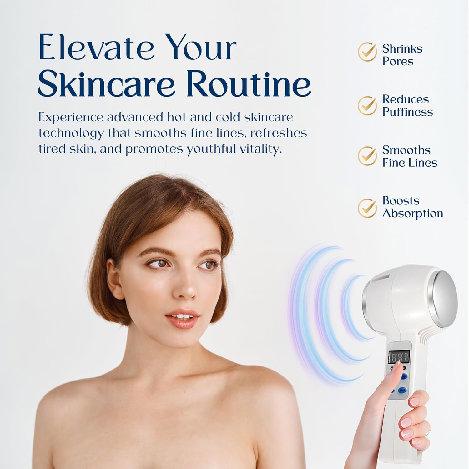 Hot and Cold Facial Massager - Cooling & Warming Vibration Beauty Tool - Spa Skincare Massage Equipment - Image 2