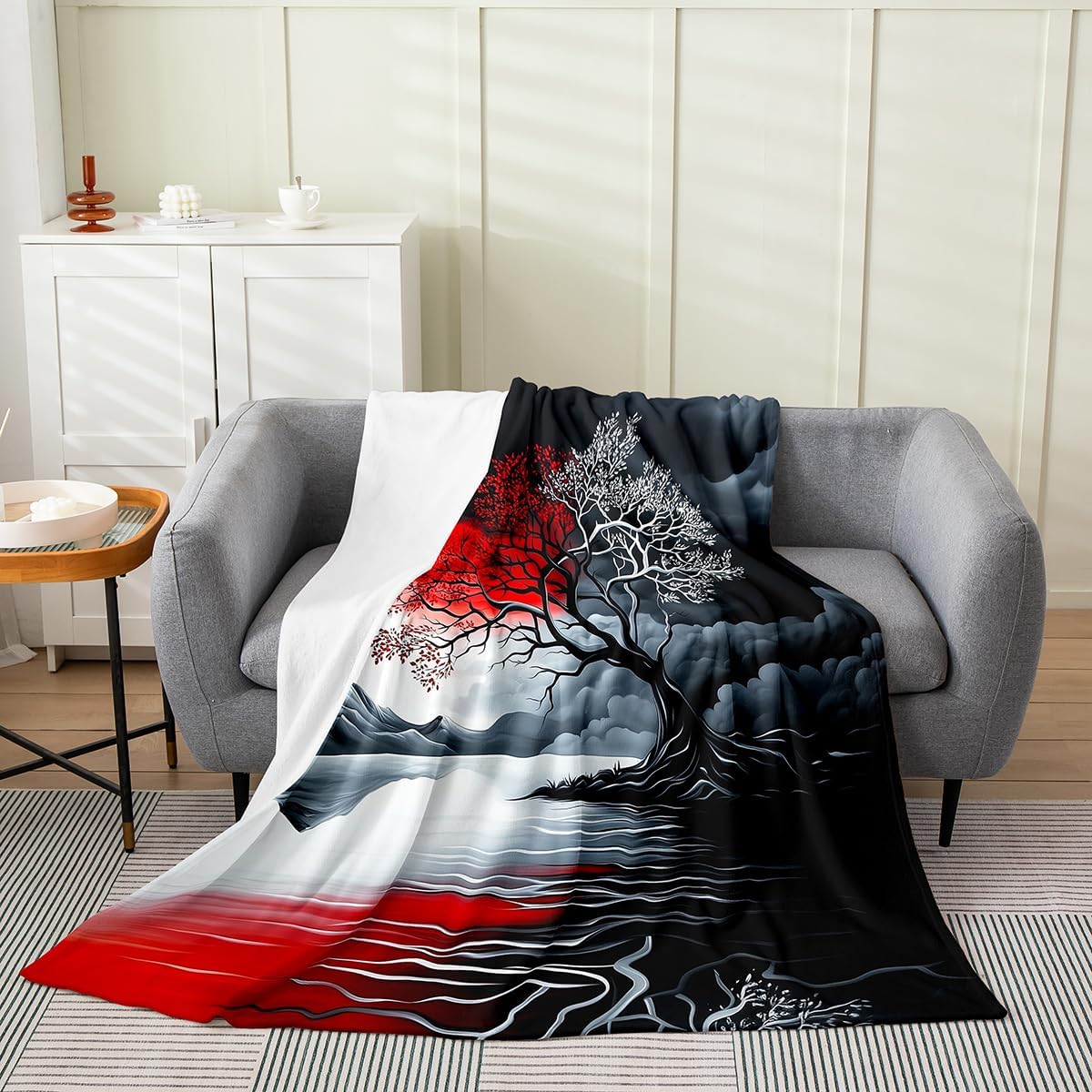Castle Fairy Ocean Sea Wave Bed Throws,Natural Sea Beach Scenery Throw Blanket for Kids Boys Gift,Blue Ocean Landscape Lightweight Blanket for Sofa,Baby Size (30 x 40 Inch)