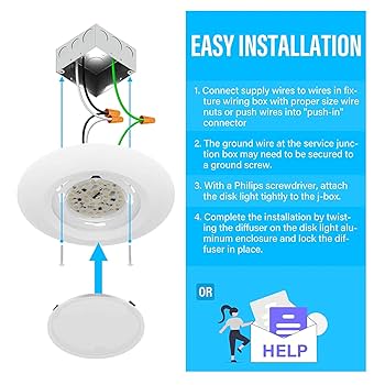 ZAGO 20 Packs 5CCT Switchable 6 Inch LED Disk Light Surface