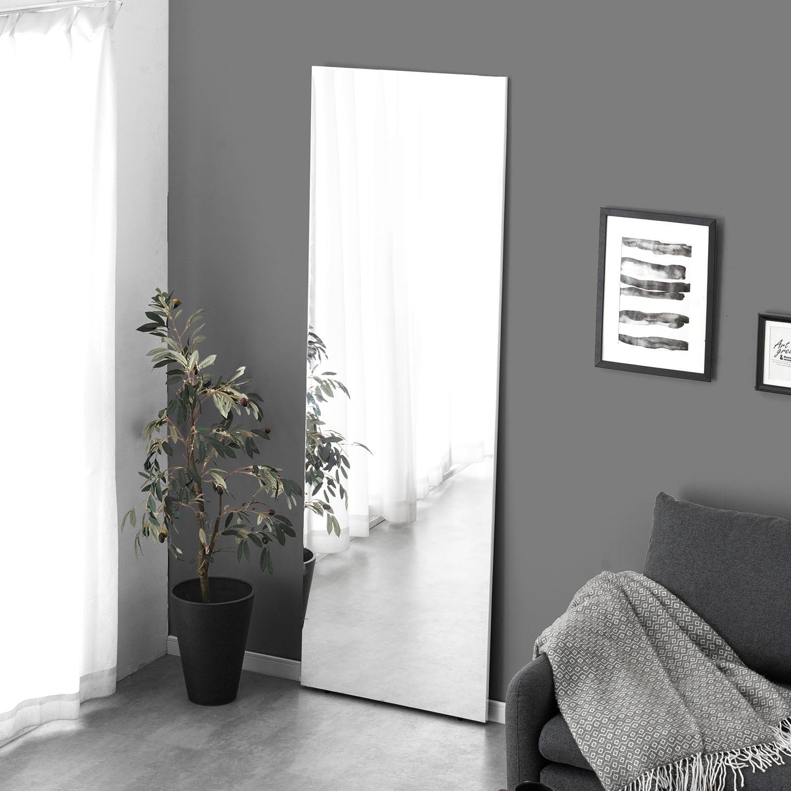 Amazon.co.jp: タンスのゲン 割れない全身鏡 大型サイズ 高さ180cm 幅