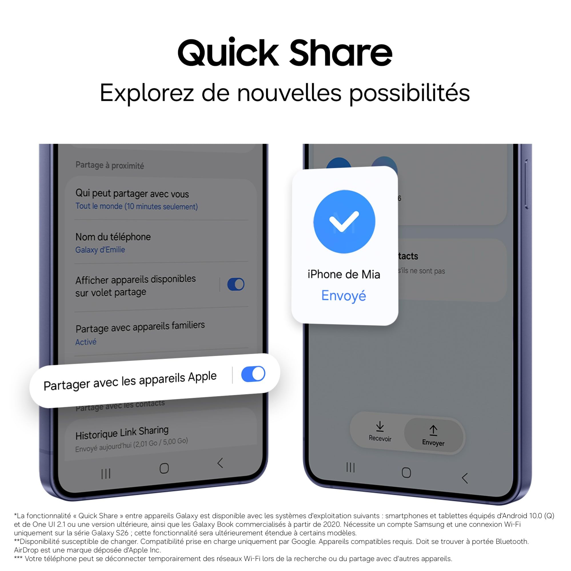 Samsung Galaxy S26, Smartphone Android 5G avec Galaxy AI, 256 Go, Chargeur Secteur Rapide 25W Inclus, Smartphone déverrouillé, Noir, Version FR