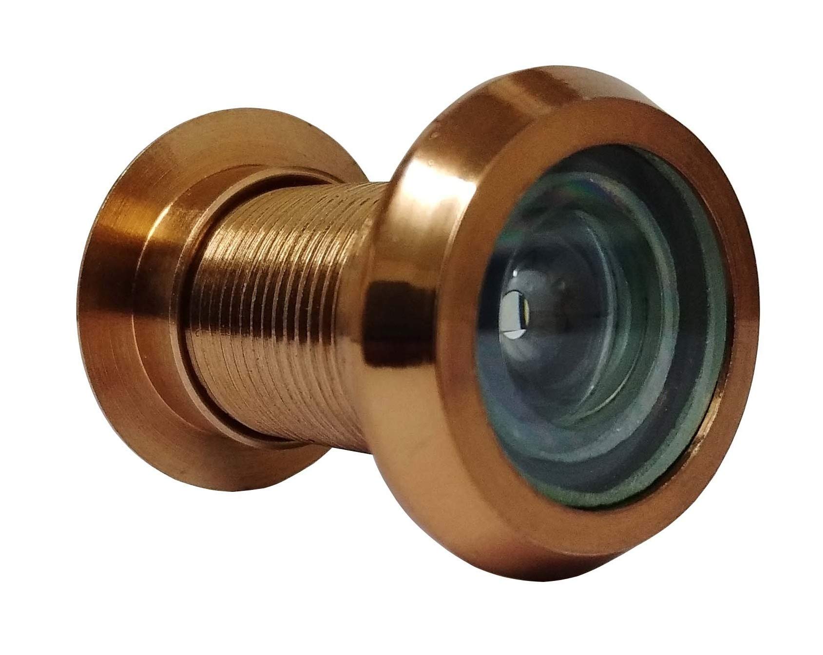 QUROLYRound Design Door Viewer, Door Eye, Door Lens for Main Door, 180 Degree Ultra Clear Glass, Brass for Safe and Secure Your Home