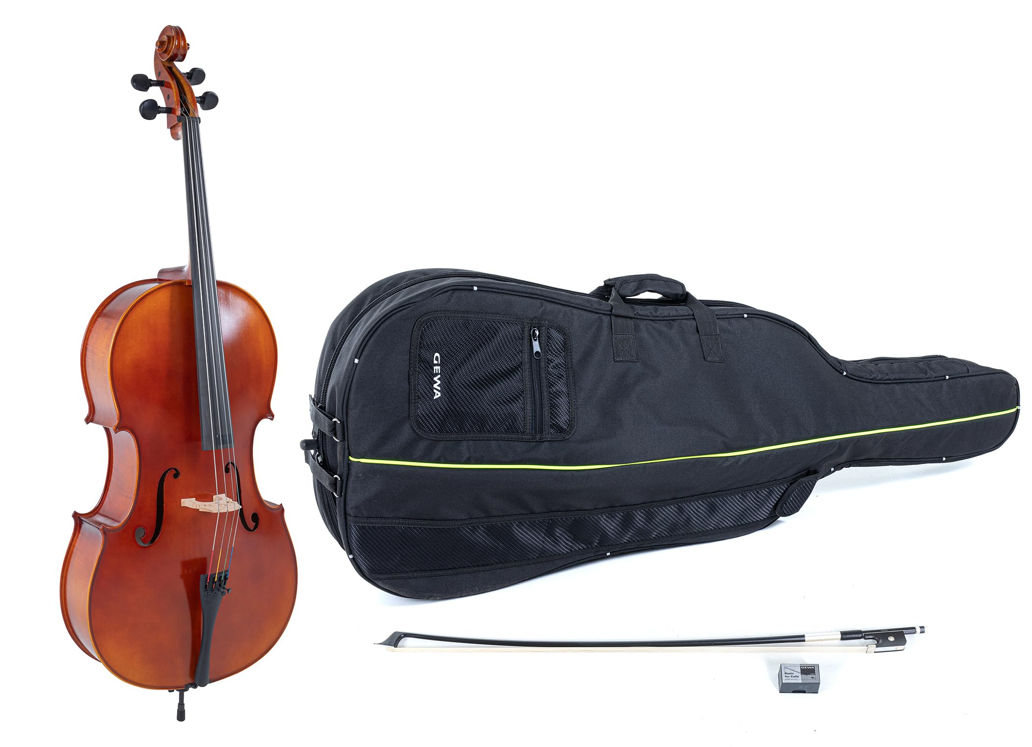 GEWA violonchelo, juego de violonchelos serie Ideale VC2-1/4 listo para tocar, incl. bolsa, arco de carbono, cuerdas Larsen Aurora