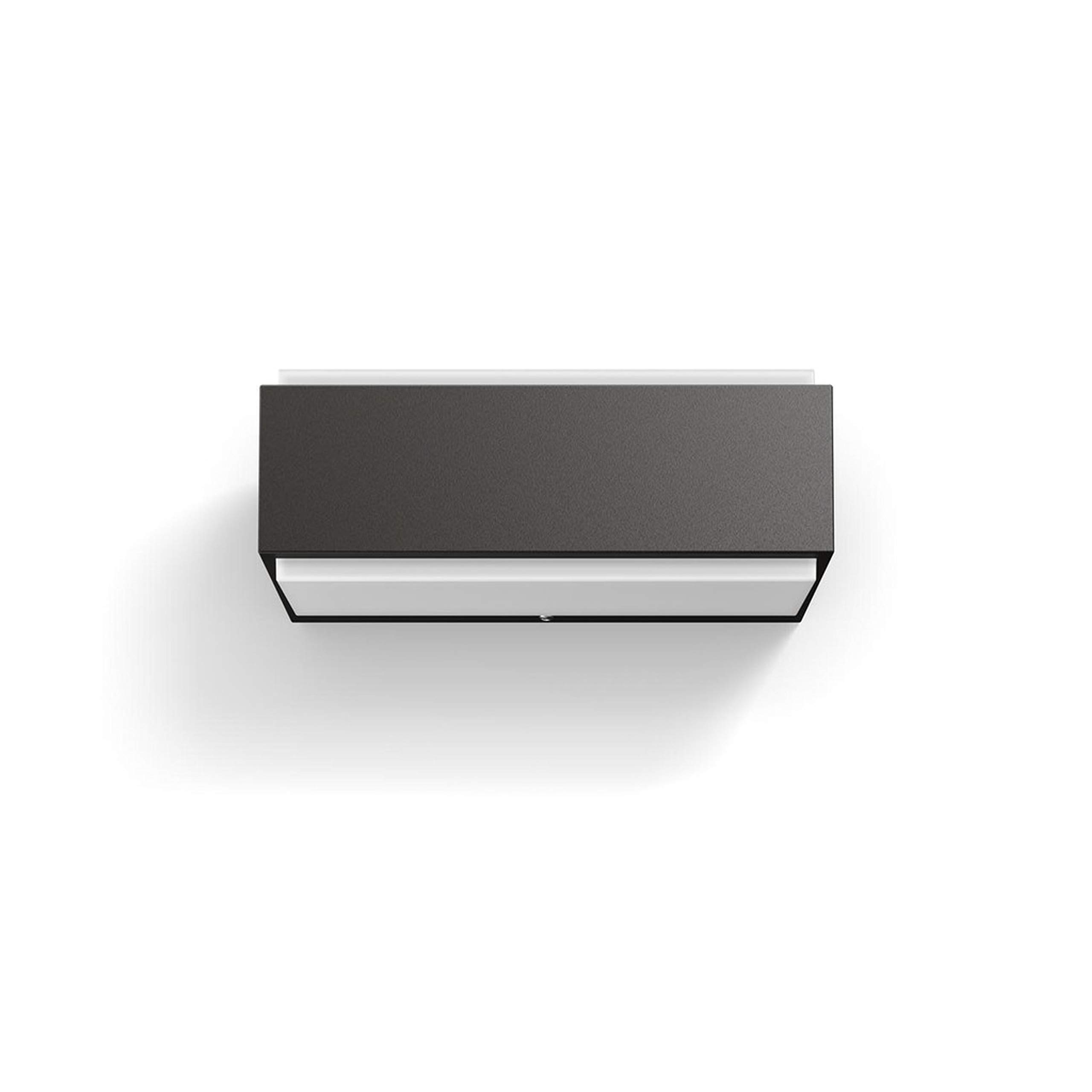 PHILIPS Stratosphere Aplique de Pared Exterior LED, 9 W, 1000 lm, Luz Blanca Fría 4000 K, IP44 Resistente a la Intemperie, Luz Vertical, LED Integrado, Duradero, Aluminio, Gris Antracita
