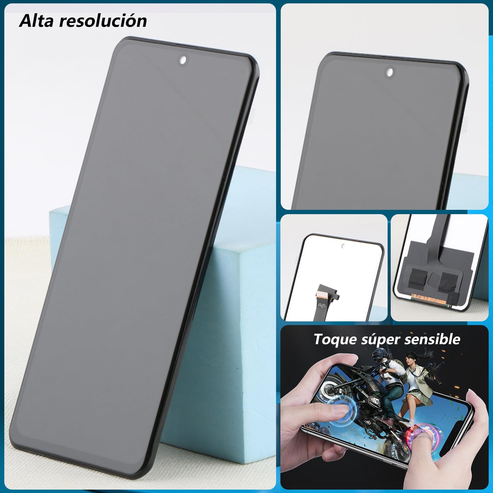 RongZy Pantalla para Xiaomi Redmi Note 14 Pro 5G 24090RA29G Táctil LCD de Repuesto Ensamblaje Digitalizador Reemplazo para Xiaomi Redmi Note 14 Pro 5G con Herramientas de Reparación(Negro)