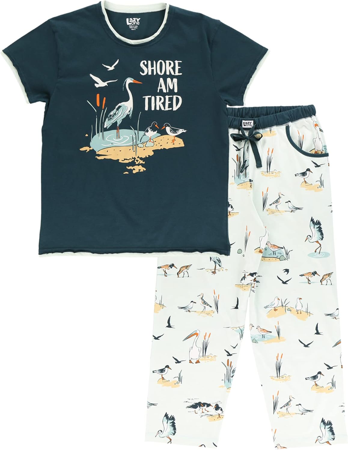 Lazy One Women’s Aquatic Pajama Set – Cute Ocean & Coastal Animal Loungewear for Comfort and Fun - Image 4
