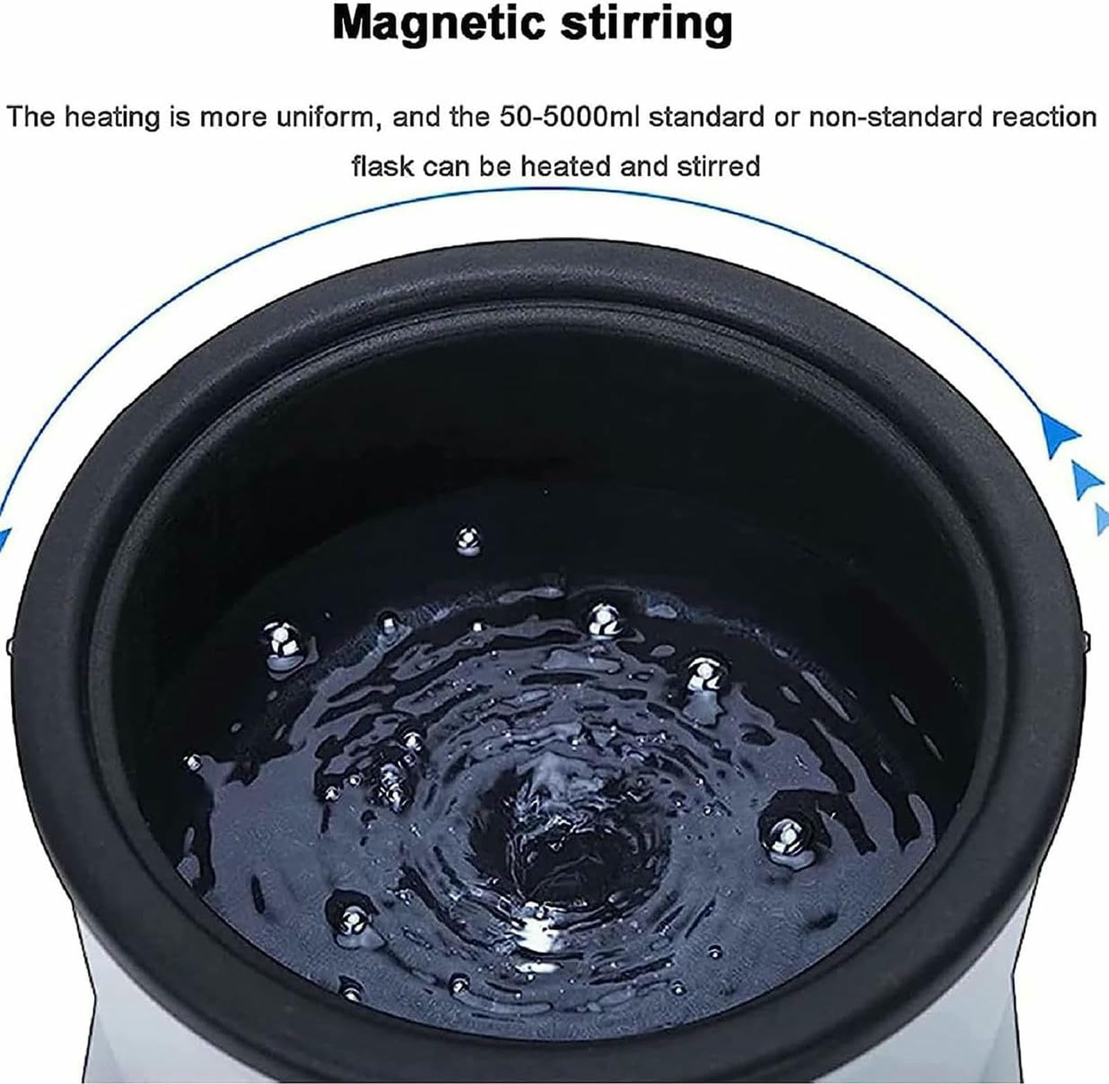 Digitaler Magnetrührer mit Heiztopf und Temperatursensor, ideal für die Laborheizbehandlung von Kugelkolben, effiziente und vielseitige Lösung