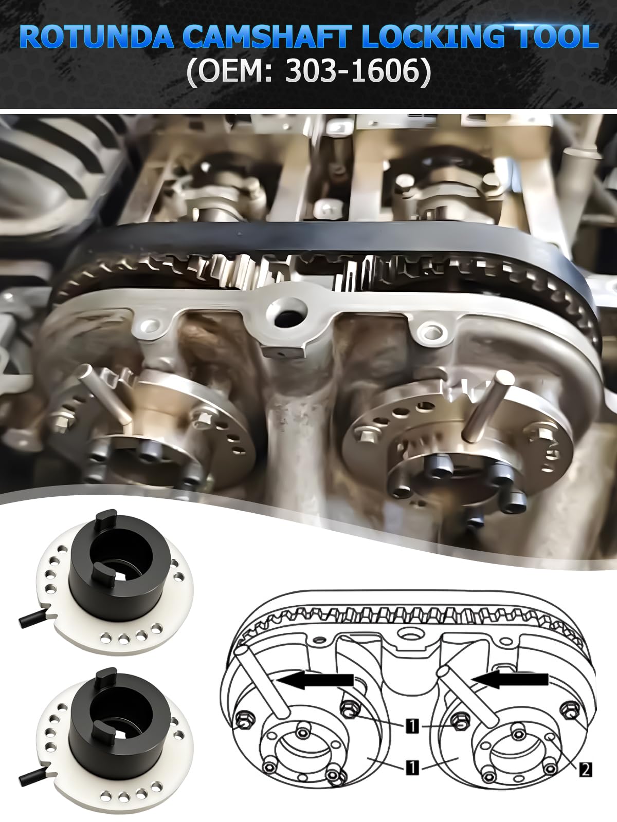 Kit D'outils pour Courroie de Distribution, Kit D'outils de Réglage Moteur, Compatible avec Ford 1.0 ECOBOOST Le Moteur