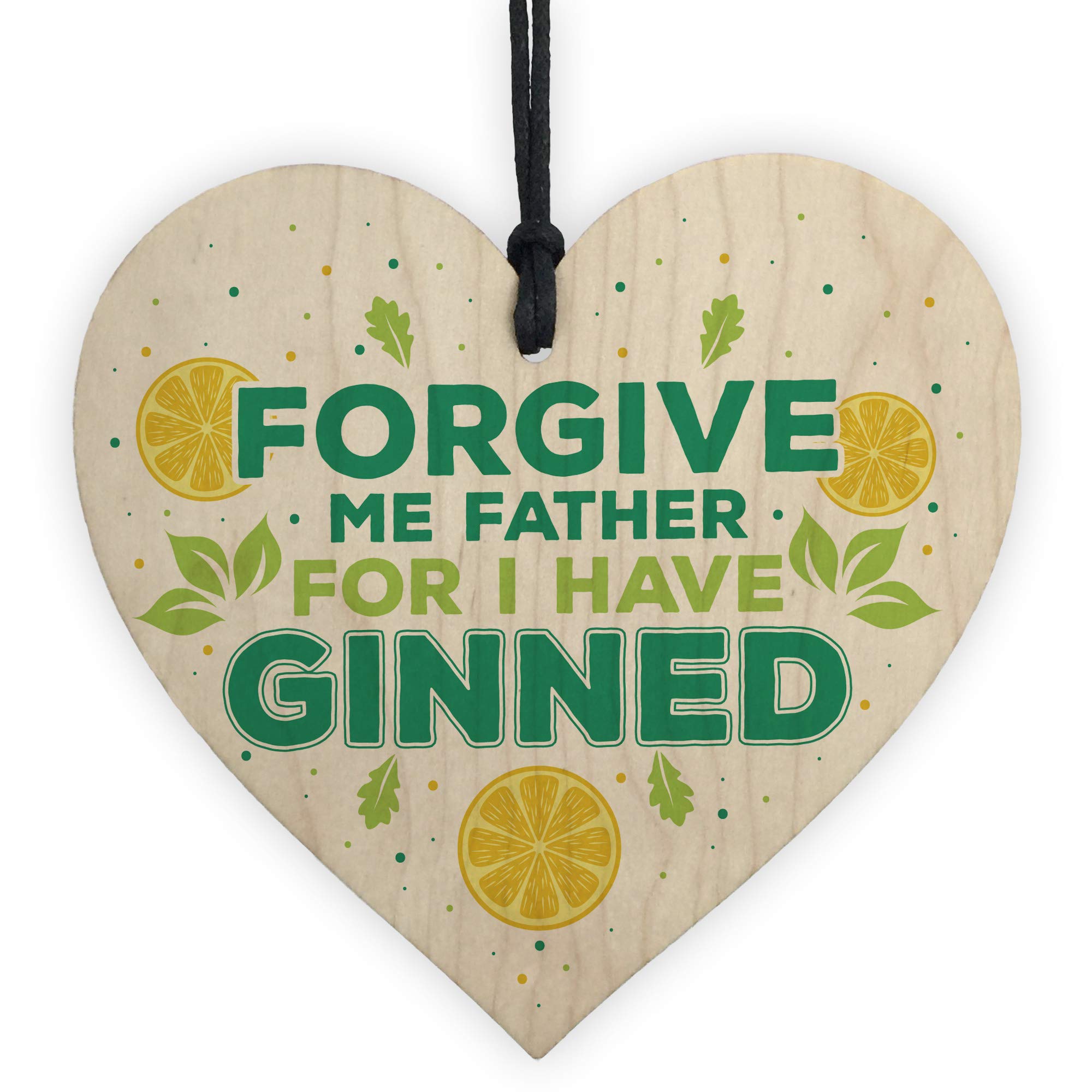 Red Ocean Funny Gin Heart Signs And Plaques For Home Bar Wooden Heart Gin & Tonic Gifts Home Bar Pub Alcohol Gifts
