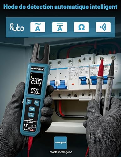 DURFICST Clamp Meter TRMS 4000 Counts, with 200A AC/DC Current&600V Voltage - 4