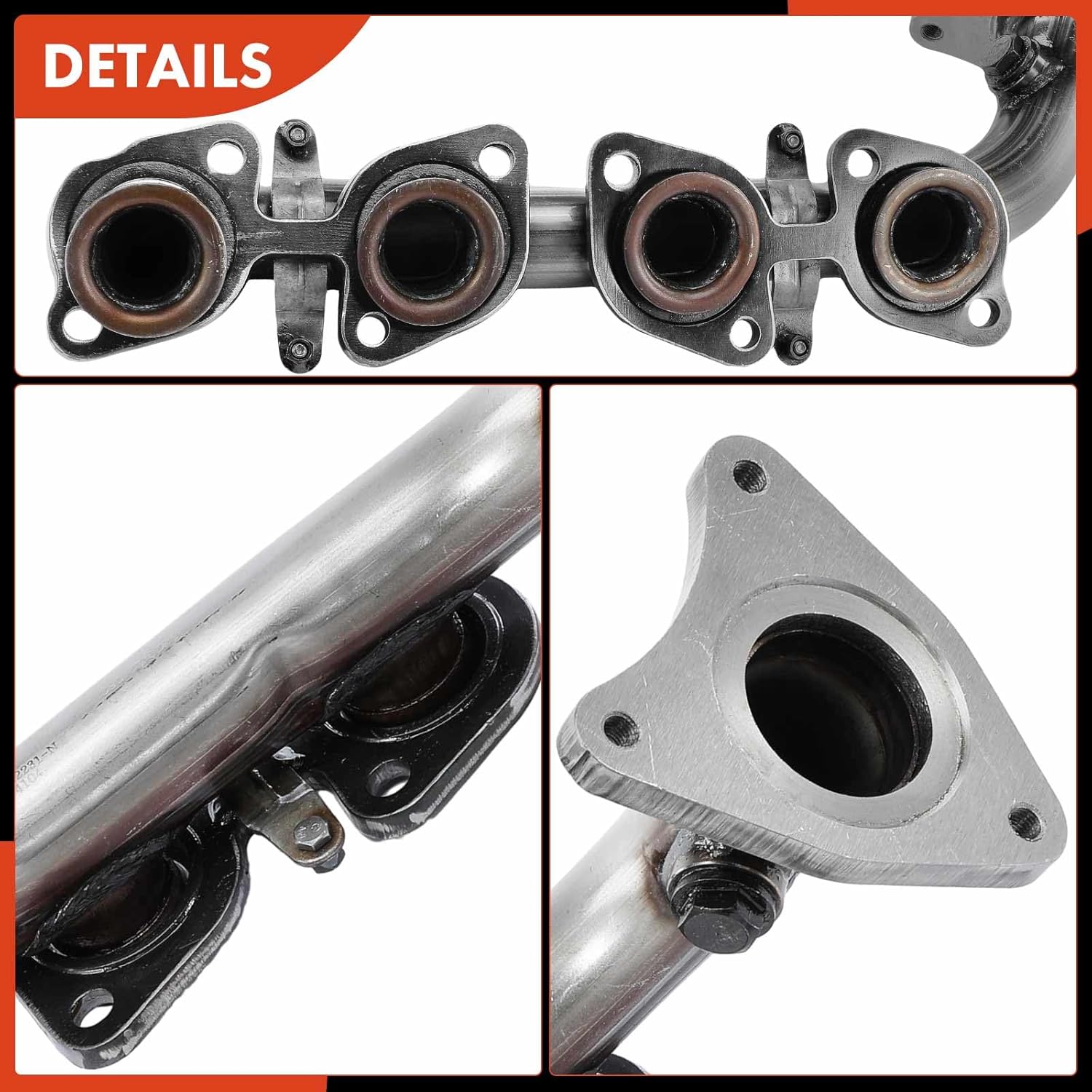A-Premium Left Engine Exhaust Manifold Kit W/Gaskets & Studs & Nuts [DOHC 8Cyl 4.7L] Compatible with Toyota Land Cruiser & Lexus LX470, 1998 1999 2001 2002 2003 2004 2005, Replace# 1710550121