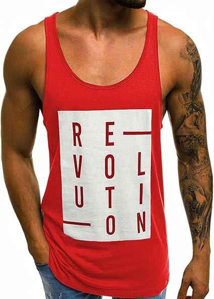 Camiseta De Tirantes Para Hombre 100% Algodón, Músculo Gym, Playa,  Casual Varios Colores