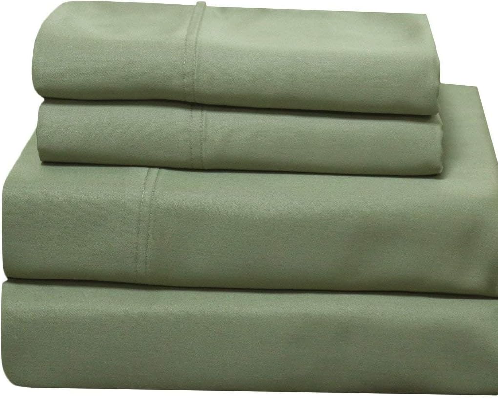Solid 600-Thread-Count, Viscose Derived from Bamboo, Super Soft and Cool Queen Size Fitted Sheet,Grey