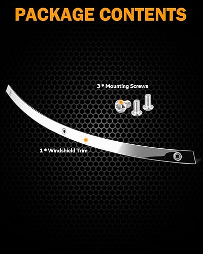 Miniatura 7 de PBYMT Moldura de Parabrisas Batwing, Moldura de Parabrisas de Acero Inoxidable Pulido Compatible con Modelos Harley Electra Glide, Street Glide y