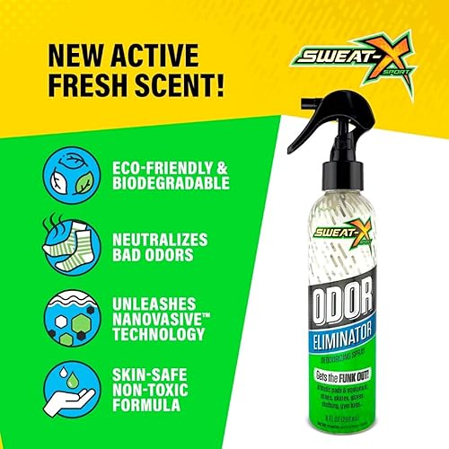 Miniatura 2 de Sweat X Sport Extreme Odor Spray  Desodorante multiusos para zapatos, ropa, equipos deportivos y todas las telas  Fórmula concentrada, no requiere