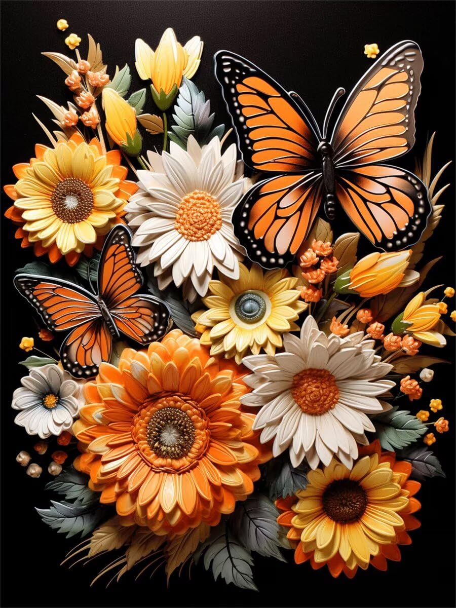 Kit Diamond Painting complet papillon pour réduire le stress par l'artisanat 70x90