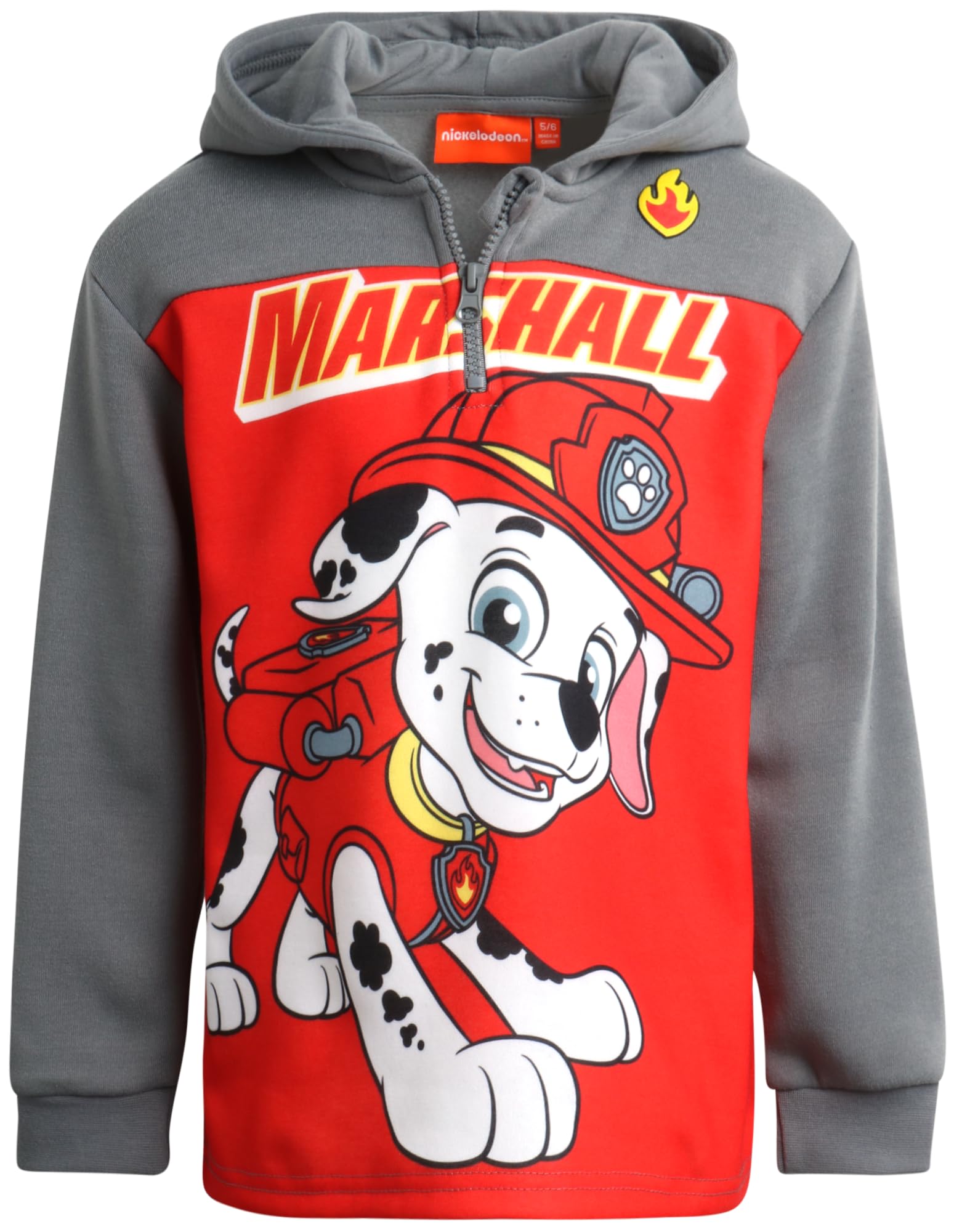 NickelodeonBoys’ Paw Patrol Sweatshirt – 1/4 Zip Fleece Pullover Hoodie Sweatshirt: Chase, Marshall (2T-7)