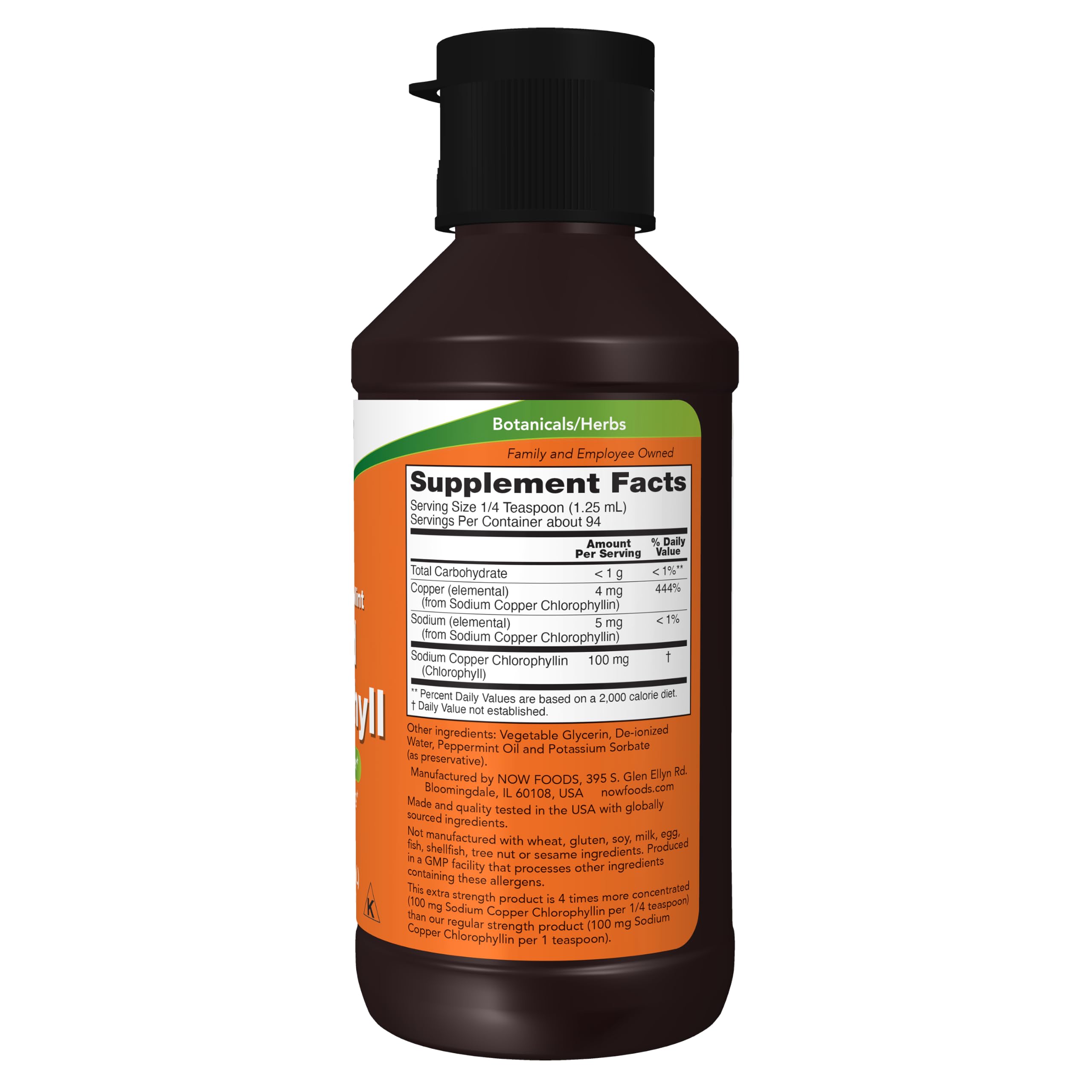 Now Supplements, Liquid Chlorophyll, Extra Strength, Mint, 4 fl. Oz. — Amazon image 2