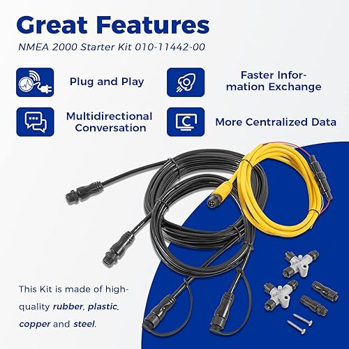 Miniatura 5 de Reemplazo para Garmin 010-11442-00 Kit de cables Nmea 2000 Kit de inicio con conectores en T