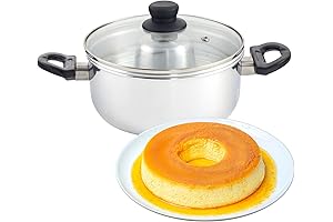 IMUSA 3 Quart Pudim Pan Flanera Double Boiler with Lid