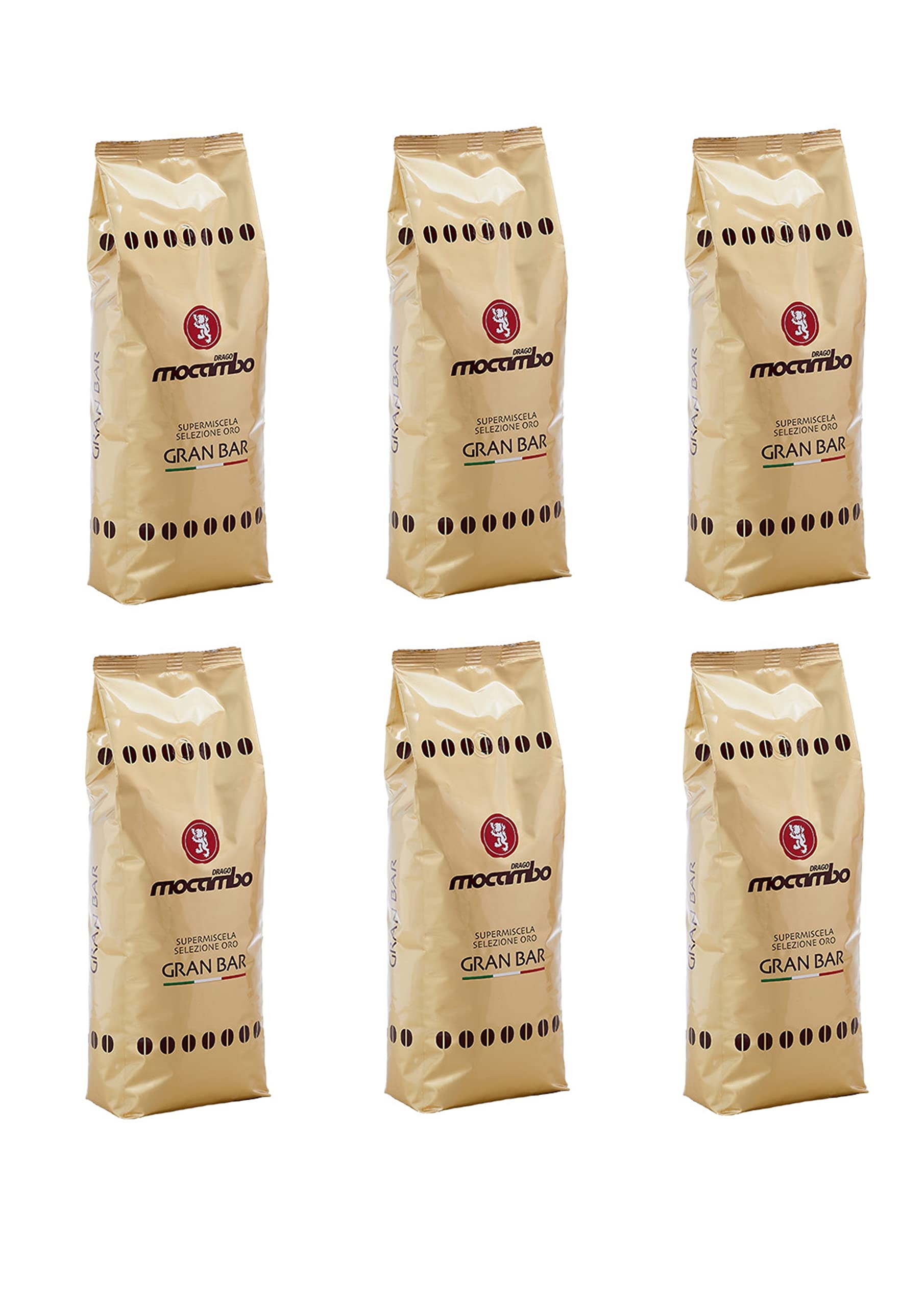 Mocambo Gran Bar Selezione Oro, 1000g ganze Bohne 6er Pack