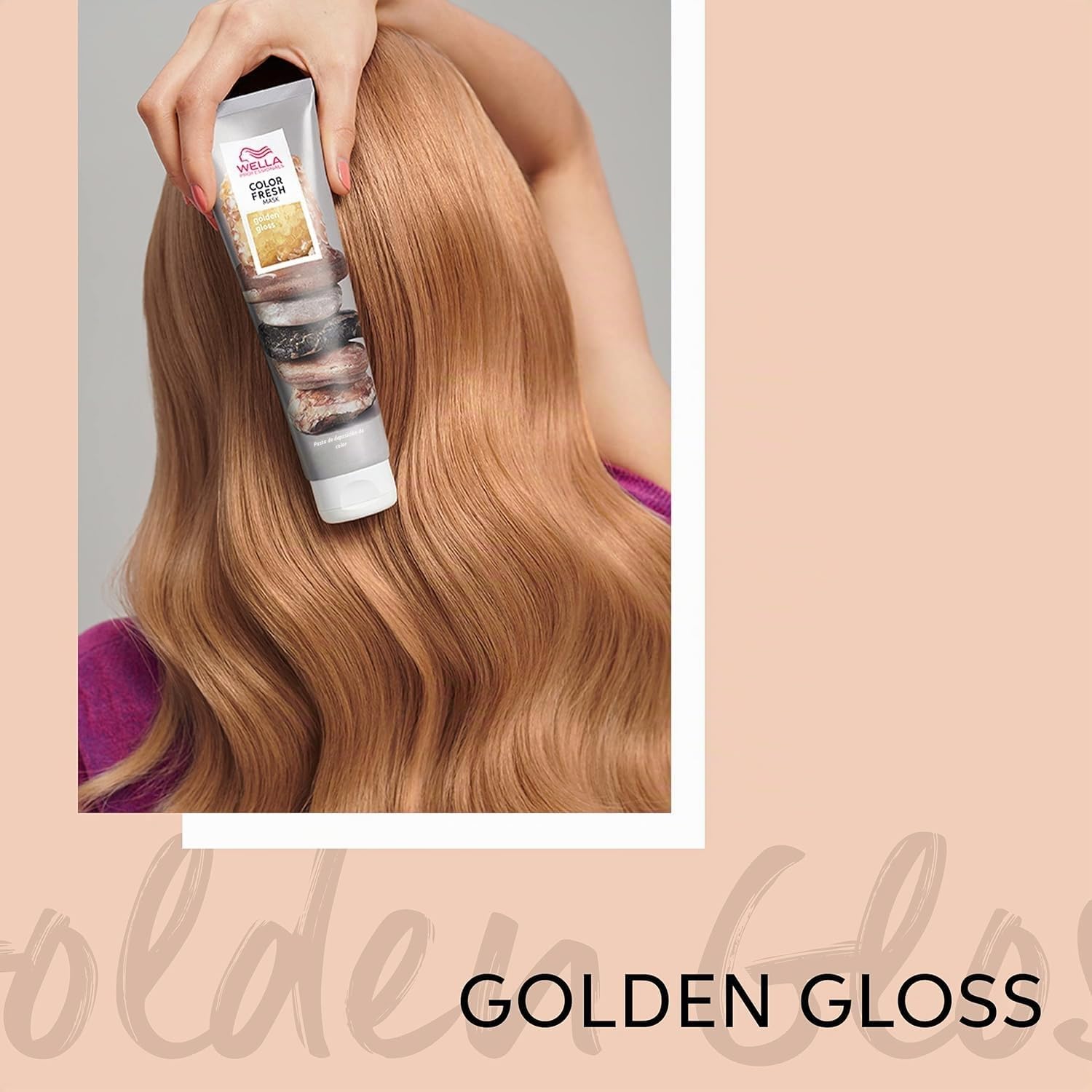 Wella Professionals Color Fresh Mask Golden Gloss – Tratamiento capilar para revitalizar y cambiar el color del cabello – Tinte nutritivo con aceite de aguacate – para cabello rubio medio a claro –