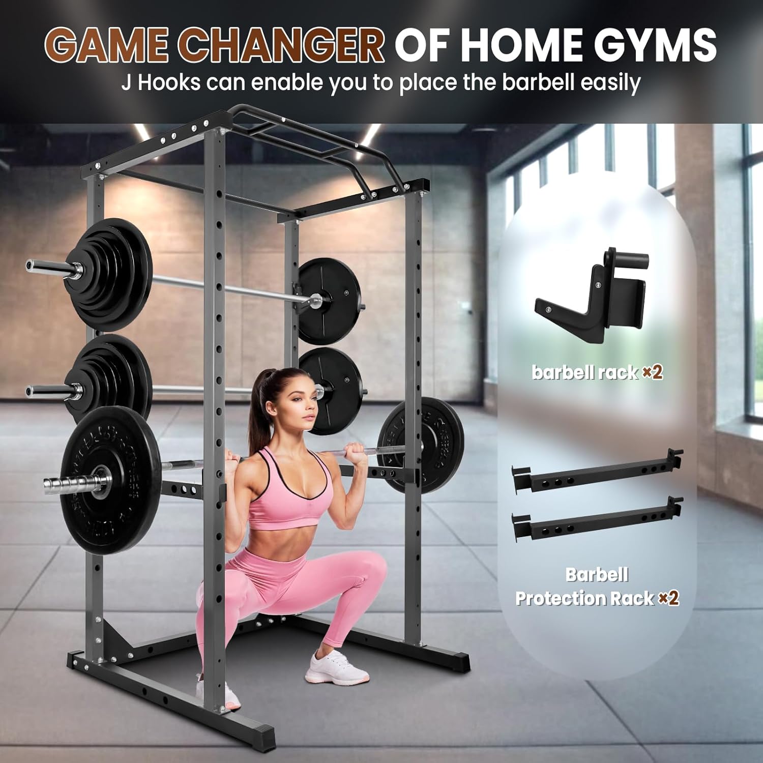 Generic Generic 1200 lbs Power Cage – Multi-Functional Squat Rack with Accessories - Image 5