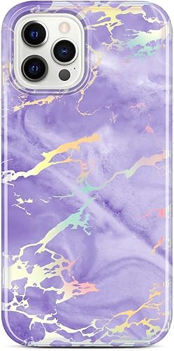 JIAXIUFEN Compatible with iPhone 12 Pro Case iPhone 12 Case Marble Slim Shockpro