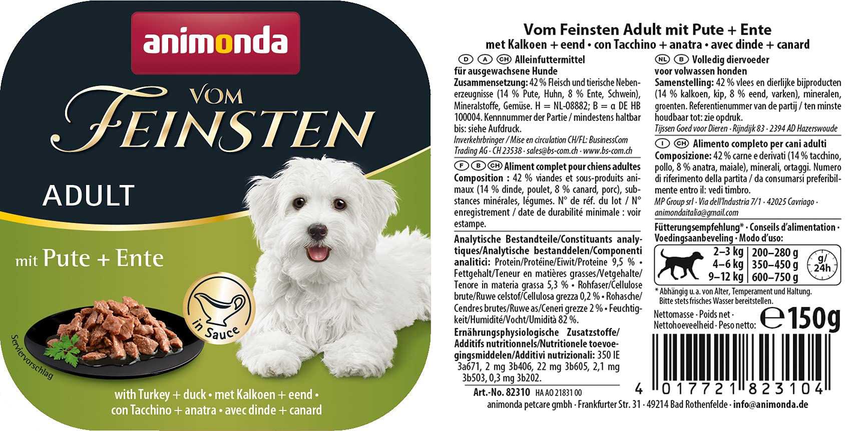 6x Euro-Premium Paté Adult Hondenvoer Nat Turkey & Chicken 400 gr