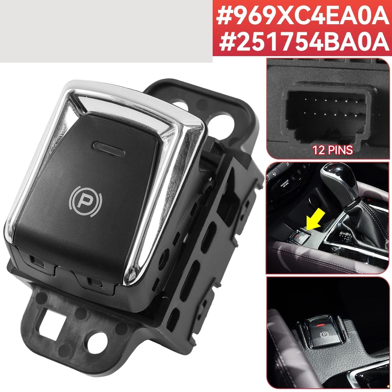 Interrupteur de Commande de Frein de stationnement électronique pour Toyota X-Trail T32 et Qashqai (2014-2018) - Référence : 969XC4EA0A 251754BA0A