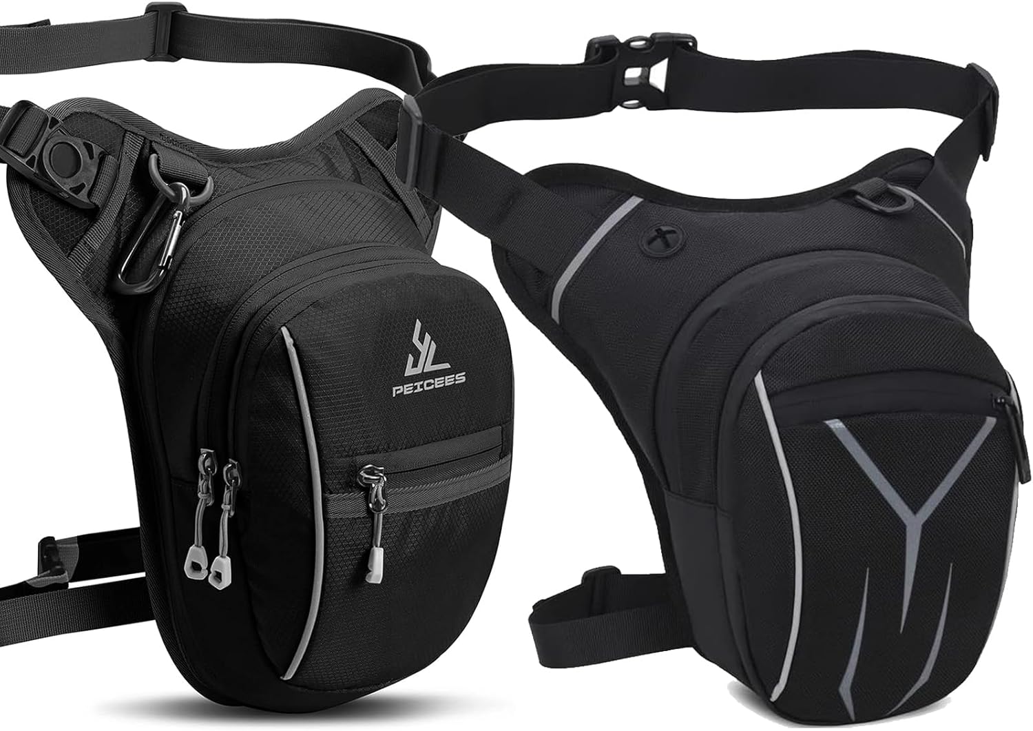 Peicees Drop Leg Bag for Men Women Tacical Waist Pouch Outdoor Thigh Bags Motorcycle Ride Crossbody Backpack Shoulder Fanny Pack Camping Hiking Cycling