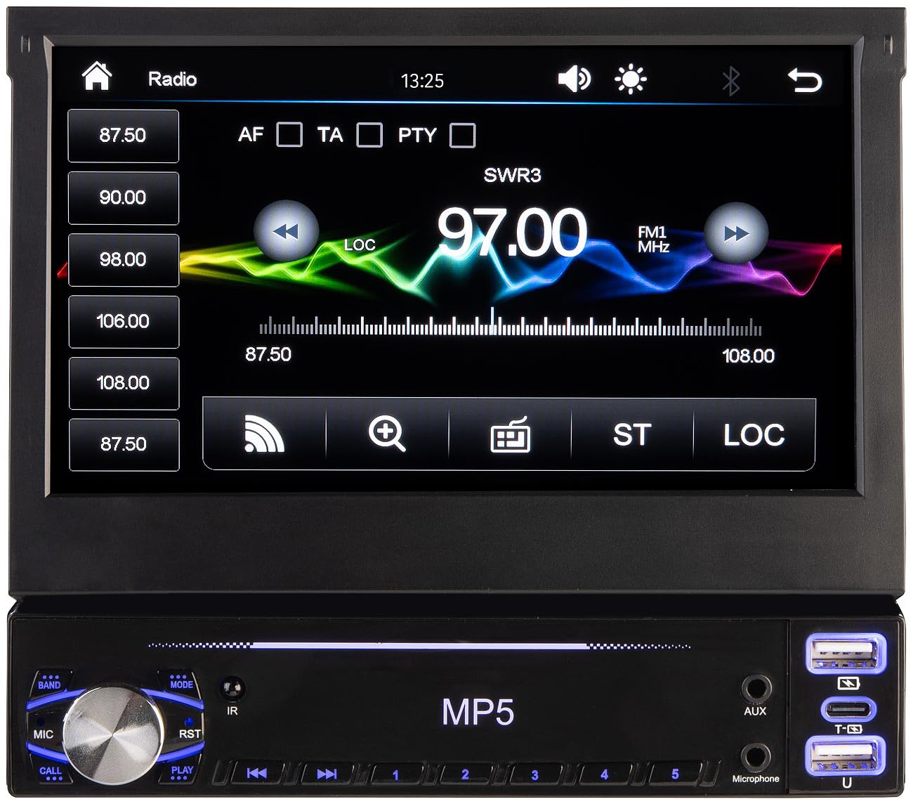 1 DIN Radio Carplay: 1-DIN-Autoradio mit Apple CarPlay, Android Auto, 17,8-cm-Display, MP5 (1 Radio Apple, Autoradio mit Navi, Kamera)