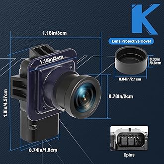 Rear View Camera Compatible with Ford Explorer 2011 2012 2013 2014 2015 170 Degree Wide Angle OE EB5Z-19G490-A 590-421 DB5Z-19G490-A BB5Z-19G490-A