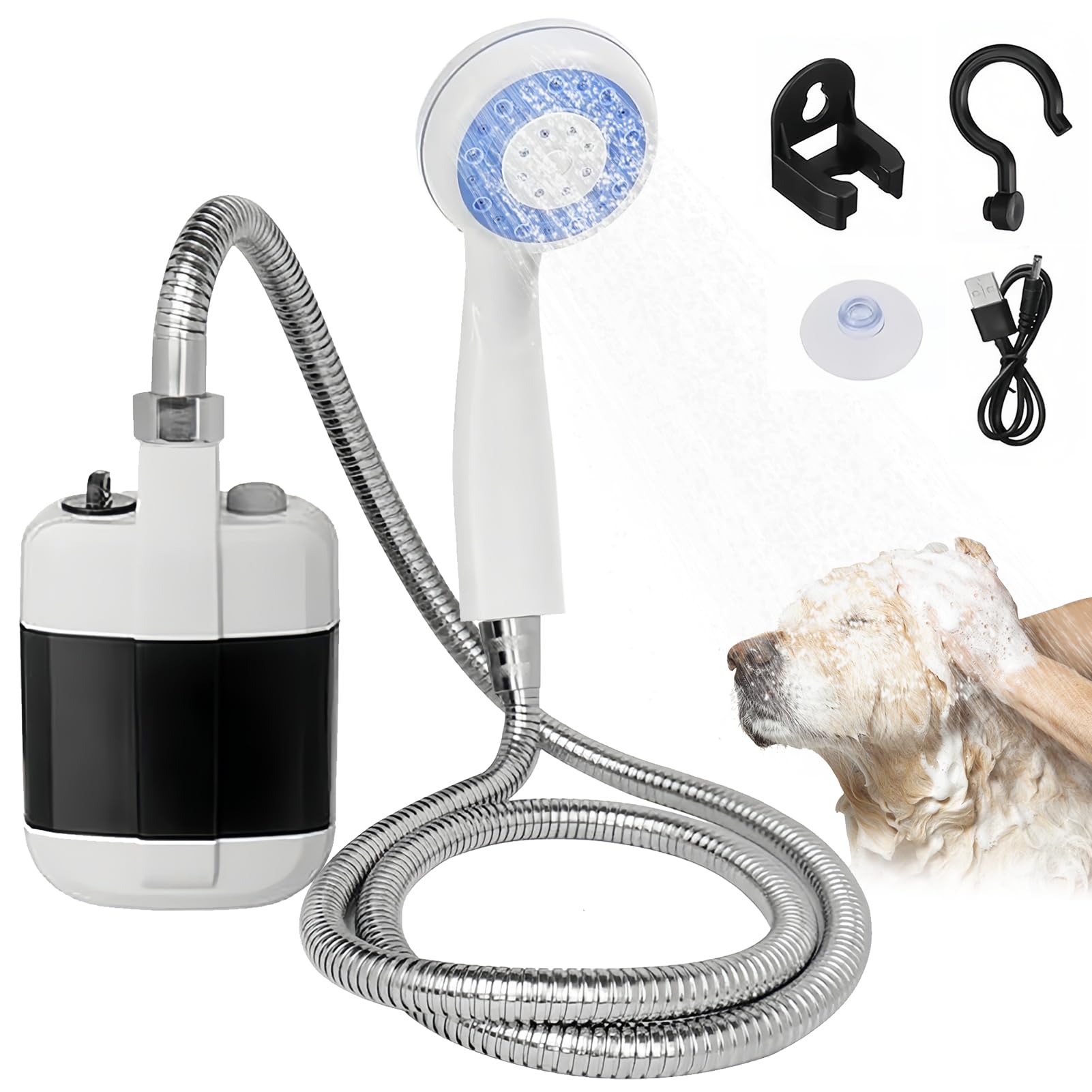 Draagbare douche, campingdouche, mobiele douche, outdoor douche, voor binnen of buiten, persoonlijk baden, autowassen, huisdier baden, plantenirrigatie